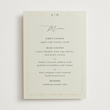 "Foil Botanical Frame" - Foil-Pressed Menus in Taupe by Hannah Williams - Front