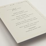 "Foil Botanical Frame" - Foil-Pressed Menus in Taupe by Hannah Williams - Detail