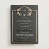 "Timeless Nature" - Foil-Pressed Menus in Ebony by Ana de Sousa - Front