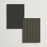 "Timeless Nature" - Foil-Pressed Menus in Ebony by Ana de Sousa - Back of Card Options