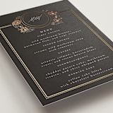 "Timeless Nature" - Foil-Pressed Menus in Ebony by Ana de Sousa - Detail