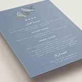"meet me in the garden" - Foil-Pressed Menus in Cornflower by Grae - Detail