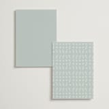 "Blue Garden" - Foil-Pressed Menus in Mist by Hannah Williams - Back of Card Options