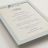 "Blue Garden" - Foil-Pressed Menus in Mist by Hannah Williams - Detail