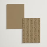 "Floral Border" - Foil-Pressed Menus in Champagne by Leah Bisch - Back of Card Options