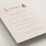 "Floral Border" - Foil-Pressed Menus in Champagne by Leah Bisch - Detail