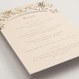 "Esther's garden" - Foil-Pressed Menus in Ivory by Jennifer Wick - Detail