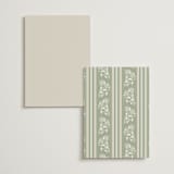 "Shimmering Hydrangeas" - Foil-Pressed Menus in Tea Time by Susan Zinader - Back of Card Options