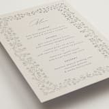 "Floral Romance" - Foil-Pressed Menus in Something Blue by Gwen Bedat - Detail