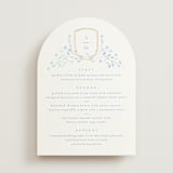 "storybook garden" - Foil-Pressed Menus in Bluebell by Kristie Kern - Front