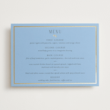 "Garden Whisper" - Foil-Pressed Menus in Coastal by Susan Moyal - Front