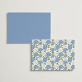 "Garden Whisper" - Foil-Pressed Menus in Coastal by Susan Moyal - Back of Card Options