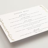 "Delicate Vine" - Foil-Pressed Menus in Alabaster by Susan Moyal - Detail