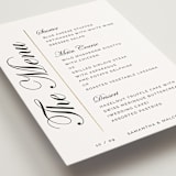 "Shaped Menu" - Foil-Pressed Menus in Silk by Zani van Zyl - Detail