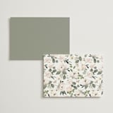 "Country Garden" - Foil-Pressed Menus in Verdant by Susan Moyal - Back of Card Options