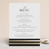 "Deluxe" - Foil-Pressed Menus in Tuxedo by Jennifer Postorino - Front