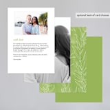 "Simple Sprigs" - Foil-Pressed Menus in Golden by Erin Deegan - Back of Card Options