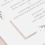 "Framed in Ferns" - Foil-Pressed Menus in Petal by Kristie Kern - Detail