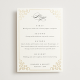 "Intertwined" - Foil-Pressed Menus in Pearl by Janean Hinger - Front