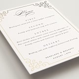 "Intertwined" - Foil-Pressed Menus in Pearl by Janean Hinger - Detail
