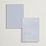 "Flowering Vine" - Foil-Pressed Menus in Bluebell by Everett Paper Goods - Back of Card Options