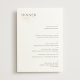 "Left Align" - Foil-Pressed Menus in Silk by Kelly Schmidt - Front