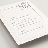 "Golden Ampersand" - Foil-Pressed Menus in Silk by Kelly Schmidt - Detail