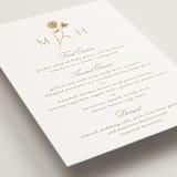 "The Romantic" - Foil-Pressed Menus in Buttercream by Kristie Kern - Detail