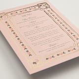 "Princess" - Foil-Pressed Menus in Pine by Claudia Orengo - Detail