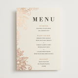"Mandala Corners" - Foil-Pressed Menus in Peony by Oma N. Ramkhelawan - Front