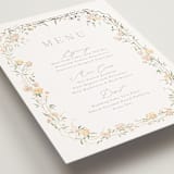 "Victorian Trellis" - Foil-Pressed Menus in Golden Summer by Erin L. Wilson - Detail