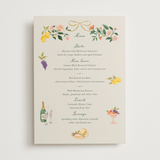 "Garden Feast" - Foil-Pressed Menus in Garden by Elly - Front
