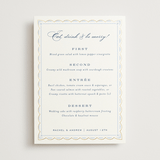 "Aurelia" - Foil-Pressed Menus in Dusty Blue by Janean Hinger - Front
