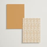 "Marigold" - Foil-Pressed Menus in Ochre by Hannah Bowman - Back of Card Options