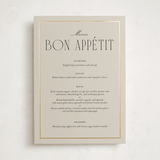 "Luxe Lines" - Foil-Pressed Menus in Champagne by Kristin Oliversen - Front