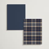 "Equestrian" - Foil-Pressed Menus in Midnight by Sam Dubeau - Back of Card Options
