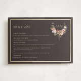 "Flouriishing" - Foil-Pressed Menus in Blush by Susan Moyal - Front