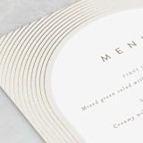 "Bloom" - Foil-Pressed Menus in Tea by Leah Bisch - Detail