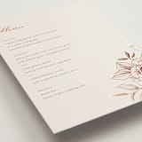 "Lovely" - Foil-Pressed Menus in Creme by Stardust Design Studio - Detail