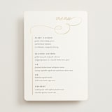 "Elegant Flourish" - Foil-Pressed Menus in Sugar by Jessica Williams - Front