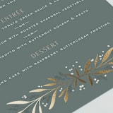 "Gilded" - Foil-Pressed Menus in Slate by Leah Bisch - Detail