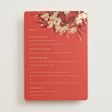 "Happiness" - Foil-Pressed Menus in Cherry by Shannon Chen of Four Wet Feet Studio - Front