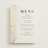 "Elegant Henna" - Foil-Pressed Menus in Champagne by Oma N. Ramkhelawan - Front