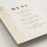 "Elegant Henna" - Foil-Pressed Menus in Champagne by Oma N. Ramkhelawan - Detail