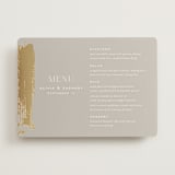 "True Love" - Foil-Pressed Menus in Clay by Carolyn Nicks - Front