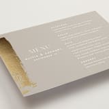 "True Love" - Foil-Pressed Menus in Clay by Carolyn Nicks - Detail