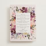 "Fleur" - Foil-Pressed Menus in Blush by Lori Wemple - Front