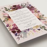 "Fleur" - Foil-Pressed Menus in Blush by Lori Wemple - Detail