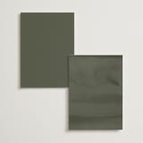 "Botanical Arches" - Foil-Pressed Menus in Moss by Kelly Schmidt - Back of Card Options