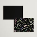 "Bold Bouquet" - Foil-Pressed Menus in Midnight by Susan Moyal - Back of Card Options